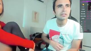 Coppia italiana che si mostra in webcam