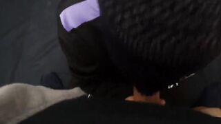 Pompino amatoriale della fidanzata porcella con una sborrata in bocca