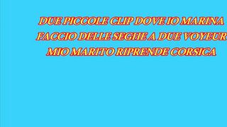 Marina che fa una sega a due guardoni