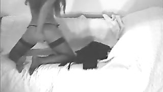 Calda ragazza francese in calze sexy