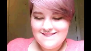 Ragazza grassa e porca su skype