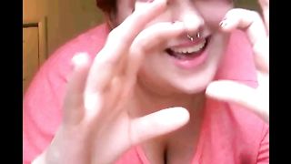 Ragazza grassa e porca su skype