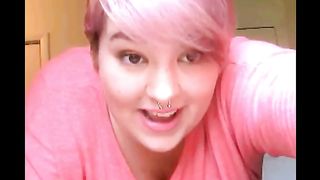 Ragazza grassa e porca su skype