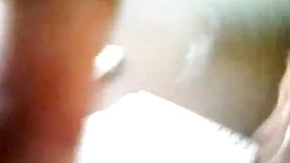 Bellissima trans nera sborra in webcam