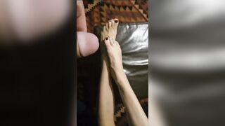 Calda sborra per i piedi sexy della zoccola