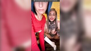 Anteprima del video: Lesbiche italiane tatuate sditalinamento in diretta live
