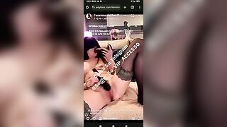 Femmina del sud si masturba in diretta