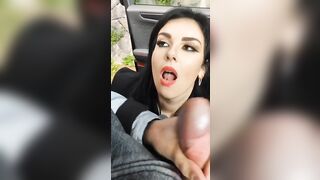 Le riempio la faccia di sborra in un parcheggio