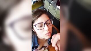 Fidanzata maiala prende sborra in faccia