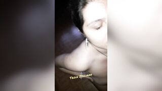 Cristina sborrata in bocca