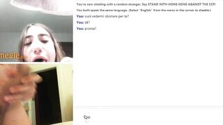 Italiana in cam non ama la sborra...