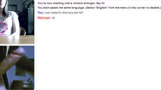 Studentessa italiana fa pausa dito