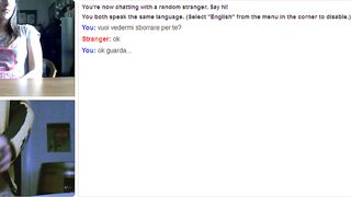 Studentessa italiana fa pausa dito