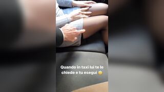 Quando il marito ti chiede di toglierti le mutandine in taxi