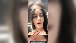 Teen italiana brunetta mostra la faccia sborrata