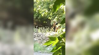 una prostituta si prende cura del suo cliente sul ciglio dell'autostrada