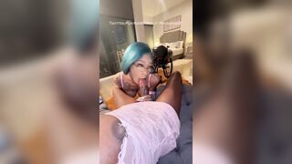 Negre transessuali si scambiano succhiate di cazzo e leccate di sborra