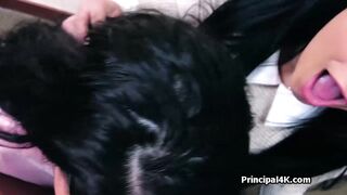 Secretary and vice principal blowing dick at the office