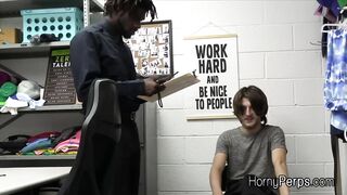 Throating and riding mall cops big black dick