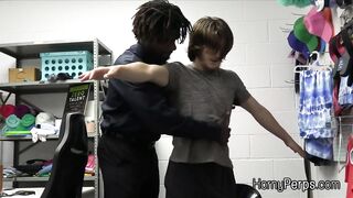 Throating and riding mall cops big black dick