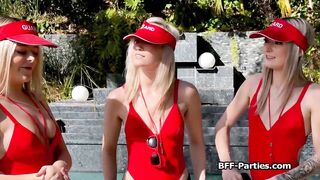 Blonde lifeguards feasting on patients hard dick