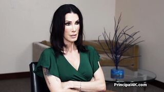 Hot mature wife slides on principals