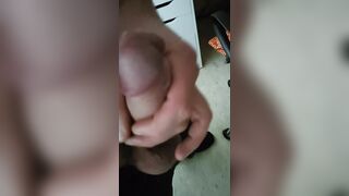 Teasing my cock with a slow jerking session