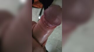 Teasing my cock with a slow jerking session