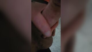 Teasing my cock with a slow jerking session