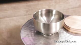 Massage trainee ends up in threesome